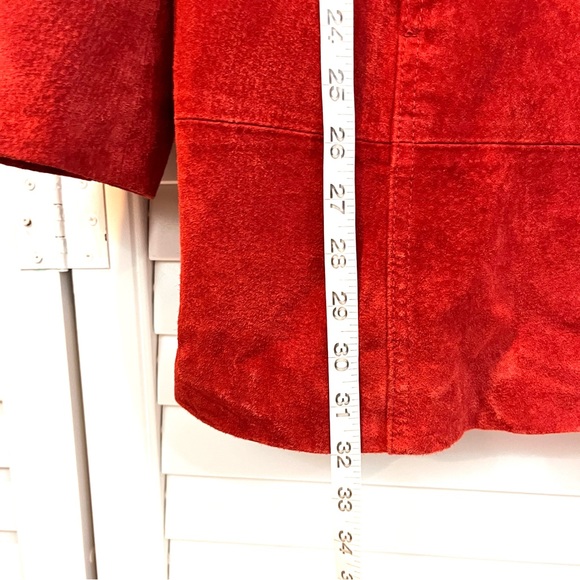 Bradley Bayou Vintage Red Suede Toggle Button Coat - Picture 14 of 15